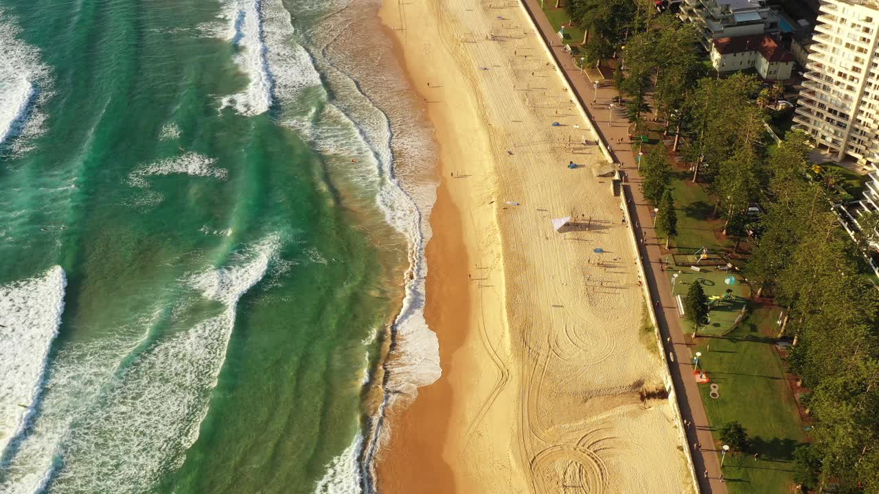 海曼利海滩没有天空视频素材