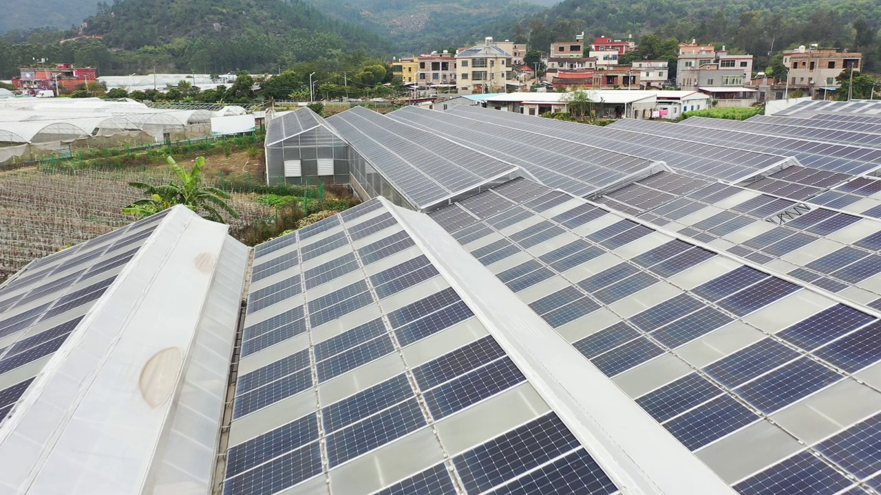 蔬菜种植基地和光伏电站视频下载