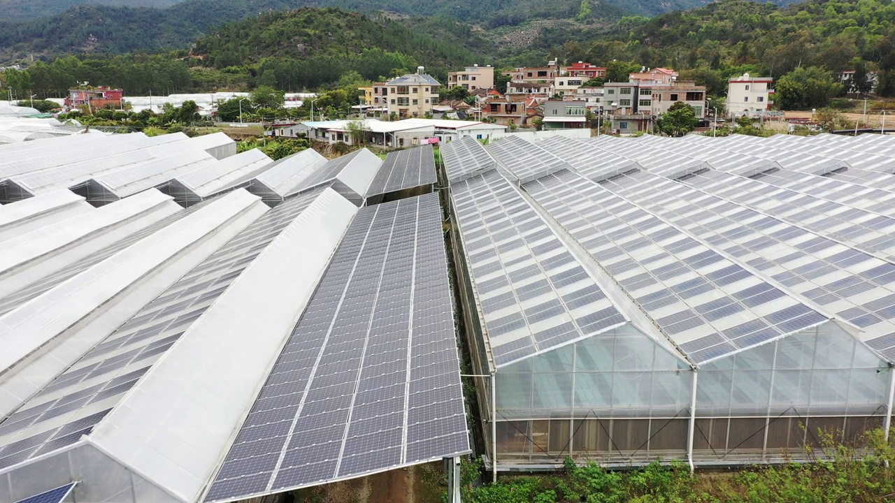 蔬菜种植基地和光伏电站视频下载