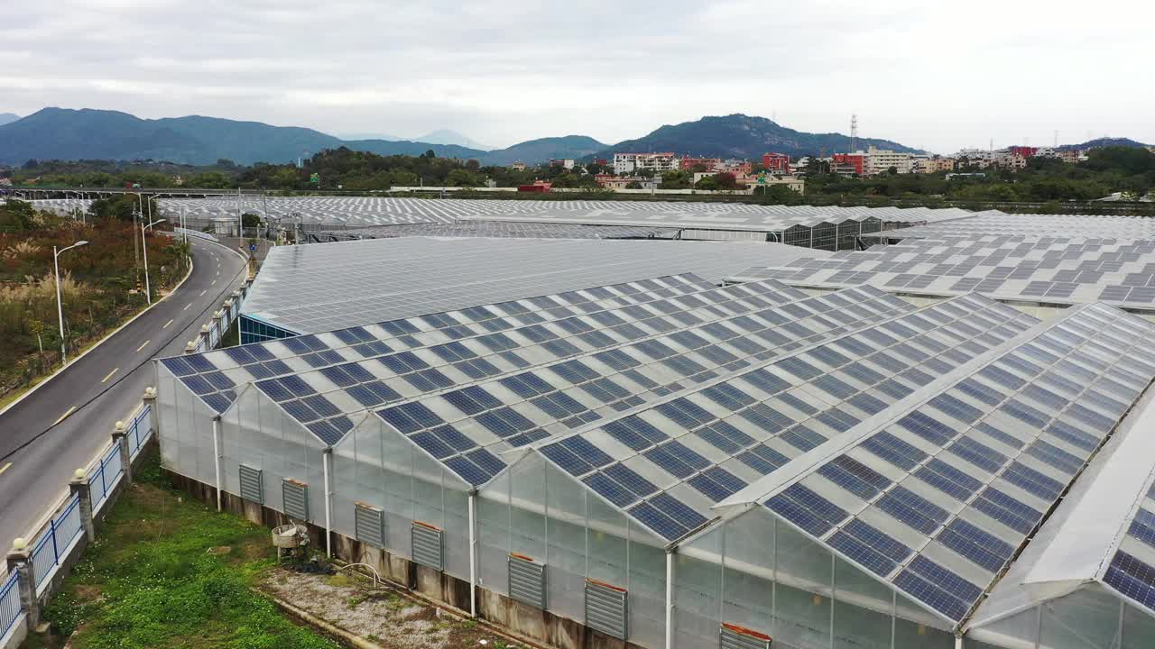 蔬菜种植基地和光伏电站视频下载