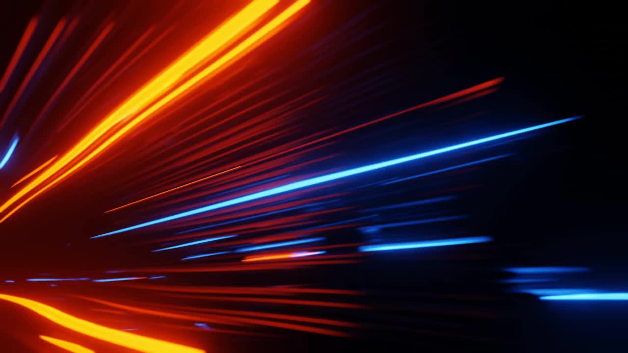 未来超空间速度隧道光轨迹条纹背景3D渲染视频素材