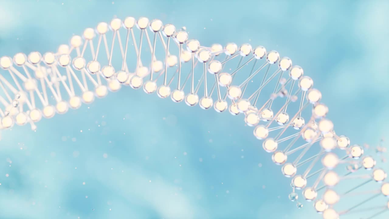 生物分子结构，三维渲染。视频素材