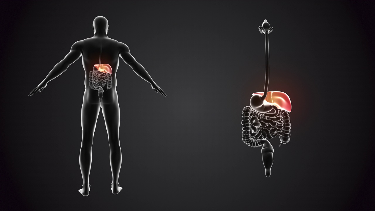 人体与肝脏解剖视频素材