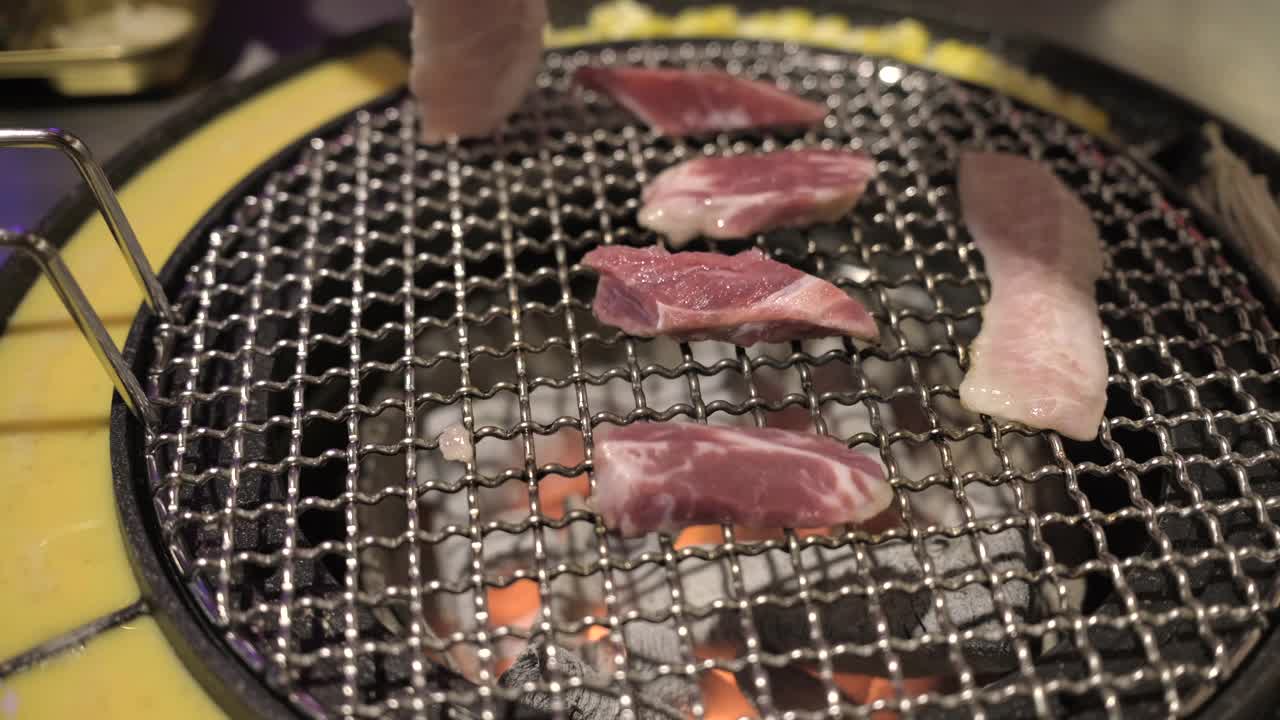 韩国烤肉视频素材