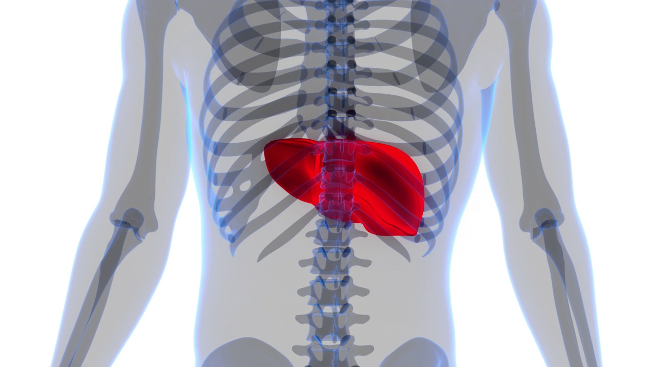 人体内部消化器官肝脏解剖动画概念视频素材