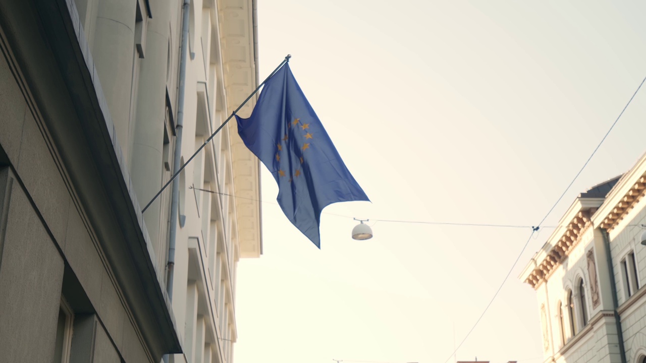 欧盟国旗视频素材