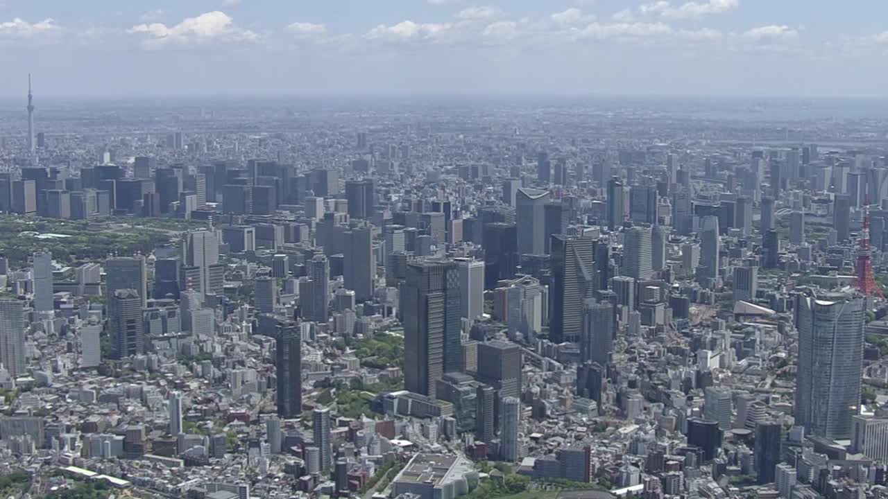 航拍，东京港区，日本视频素材