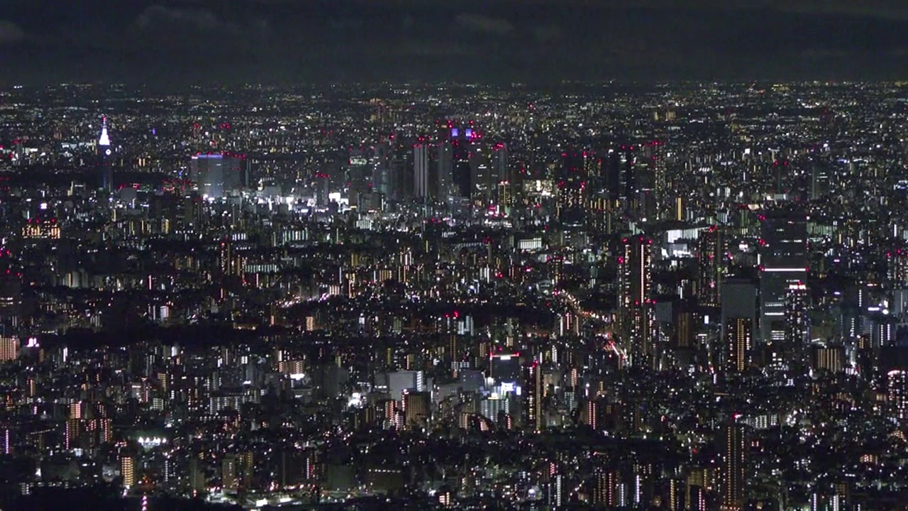 AERIAL，东京夜景，日本视频素材