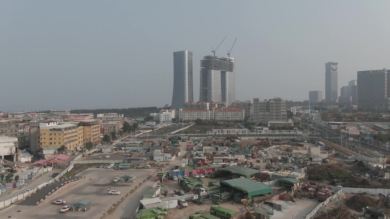 在建的城市高层建筑视频素材