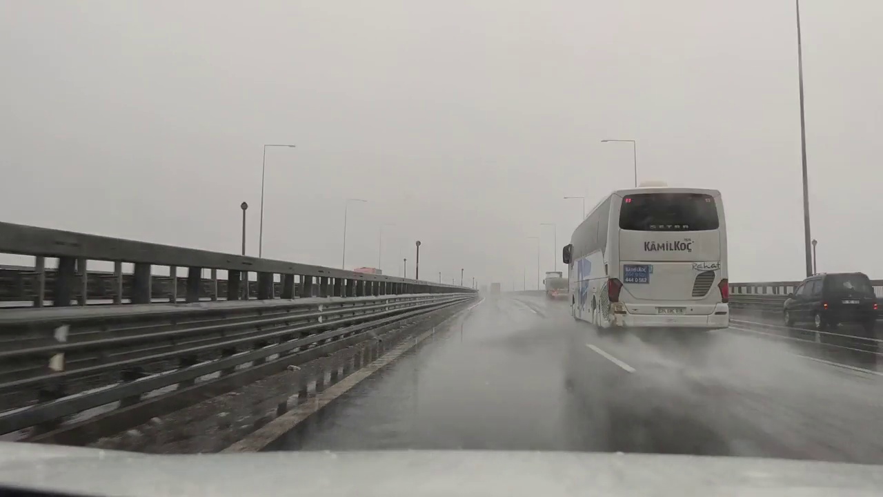 下雨天开车，刮水器要开着视频素材