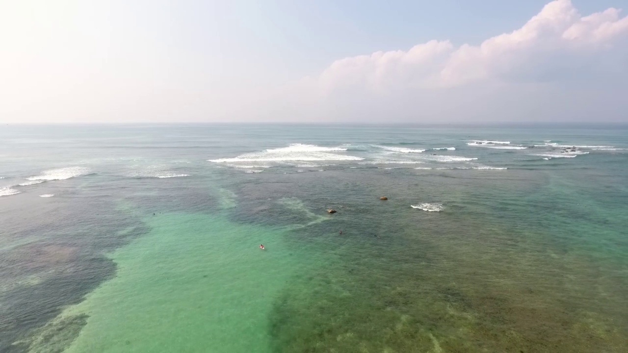 印度和斯里兰卡海岸外的印度洋美景。你的视频素材视频素材