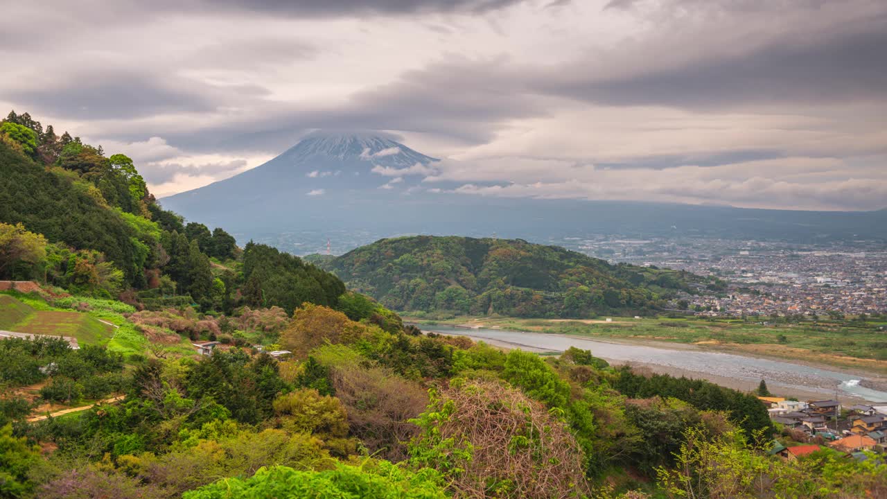 日本富士市有富士山视频素材