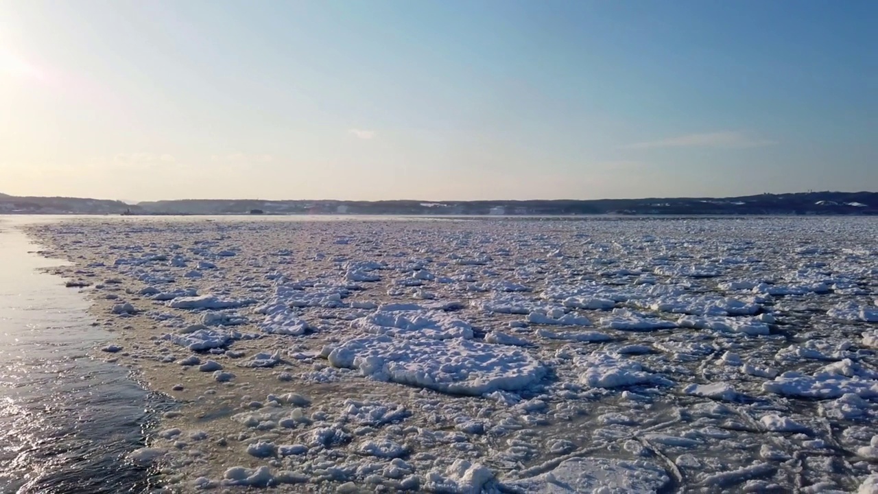 浮冰观光船视频素材