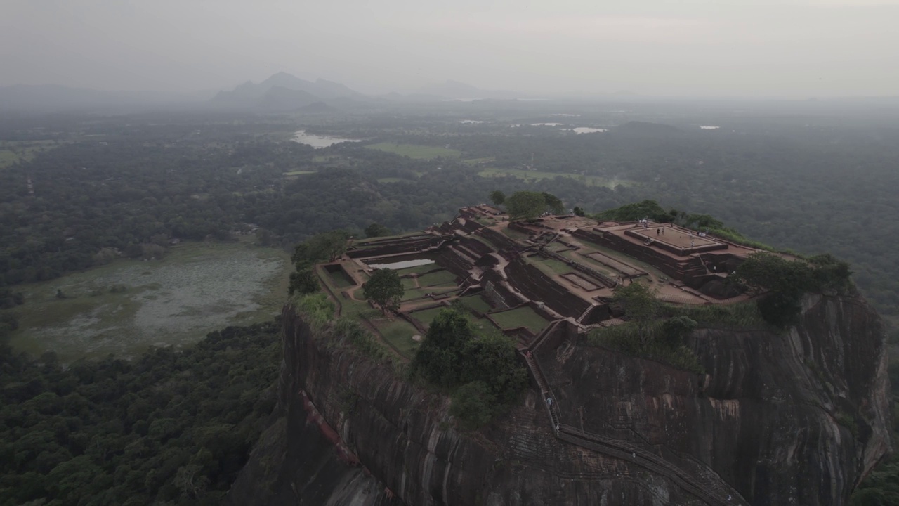 斯里兰卡Sigiriya Aerials狮头视频素材