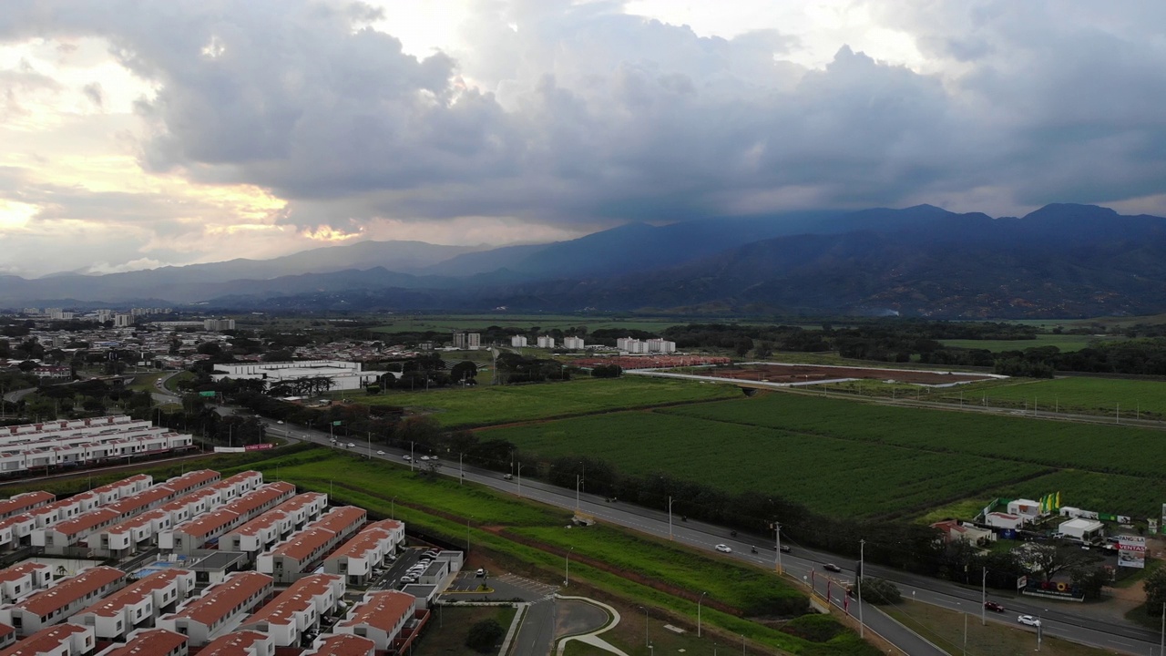 Jamundi, Valle del caca，哥伦比亚空中观景。视频下载