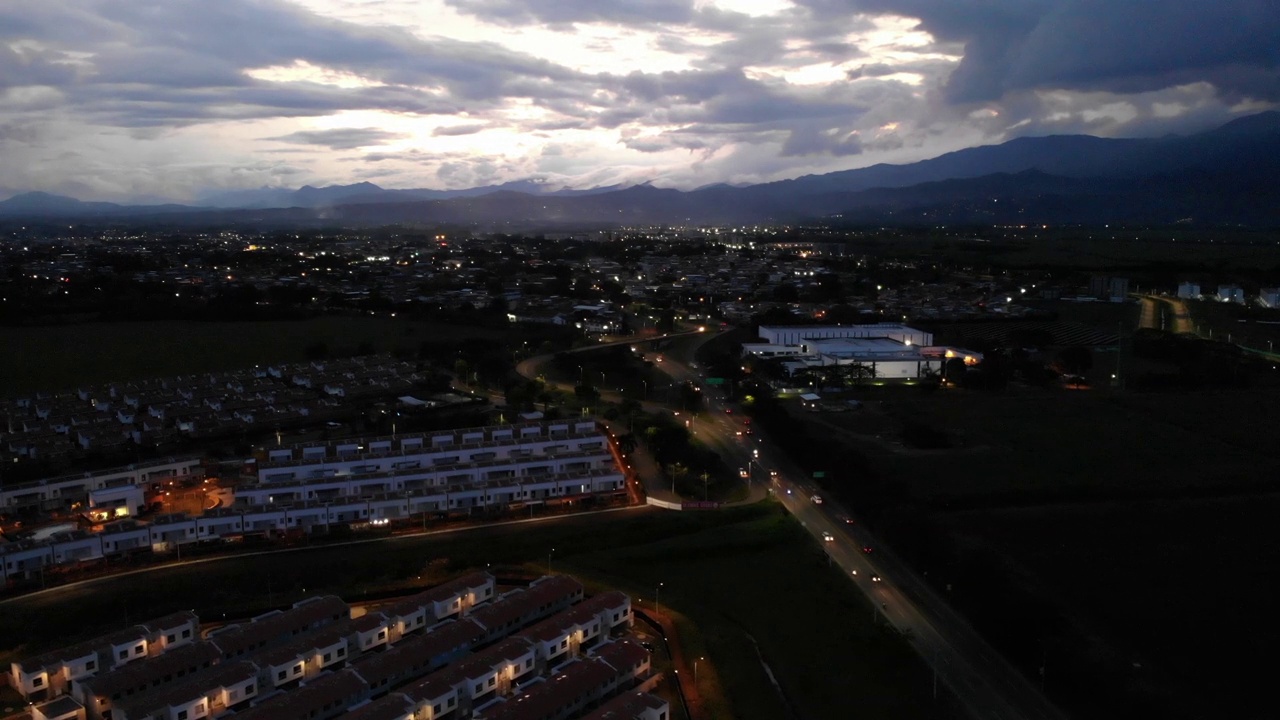 Jamundi, Valle del caca，哥伦比亚空中天景视频素材