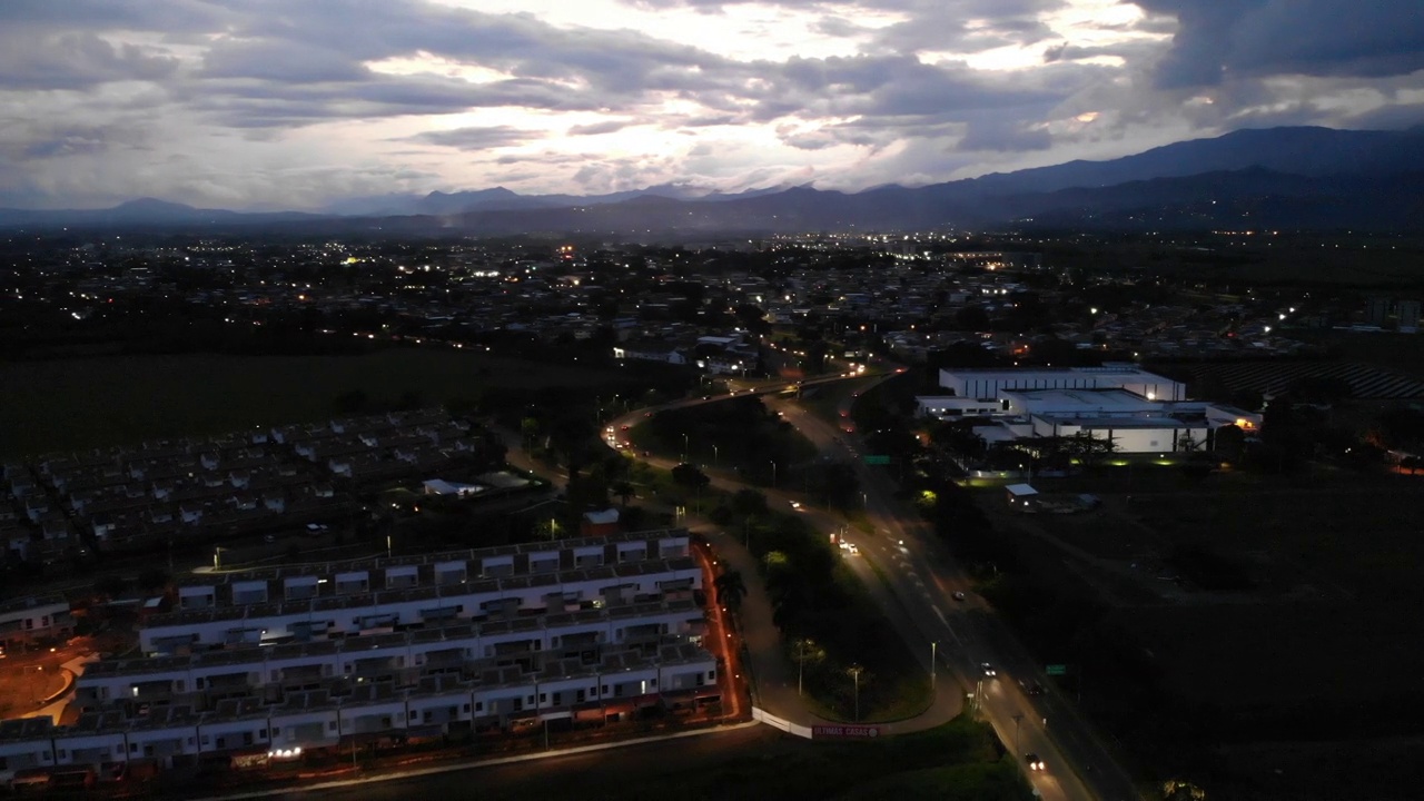 Jamundi, Valle del caca，哥伦比亚空中天景视频下载