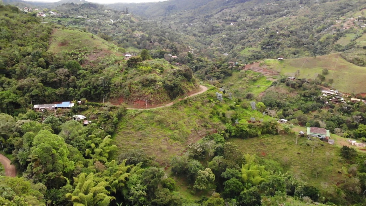 哥伦比亚山脉，18公里。Valle del Cauca。哥伦比亚。视频素材