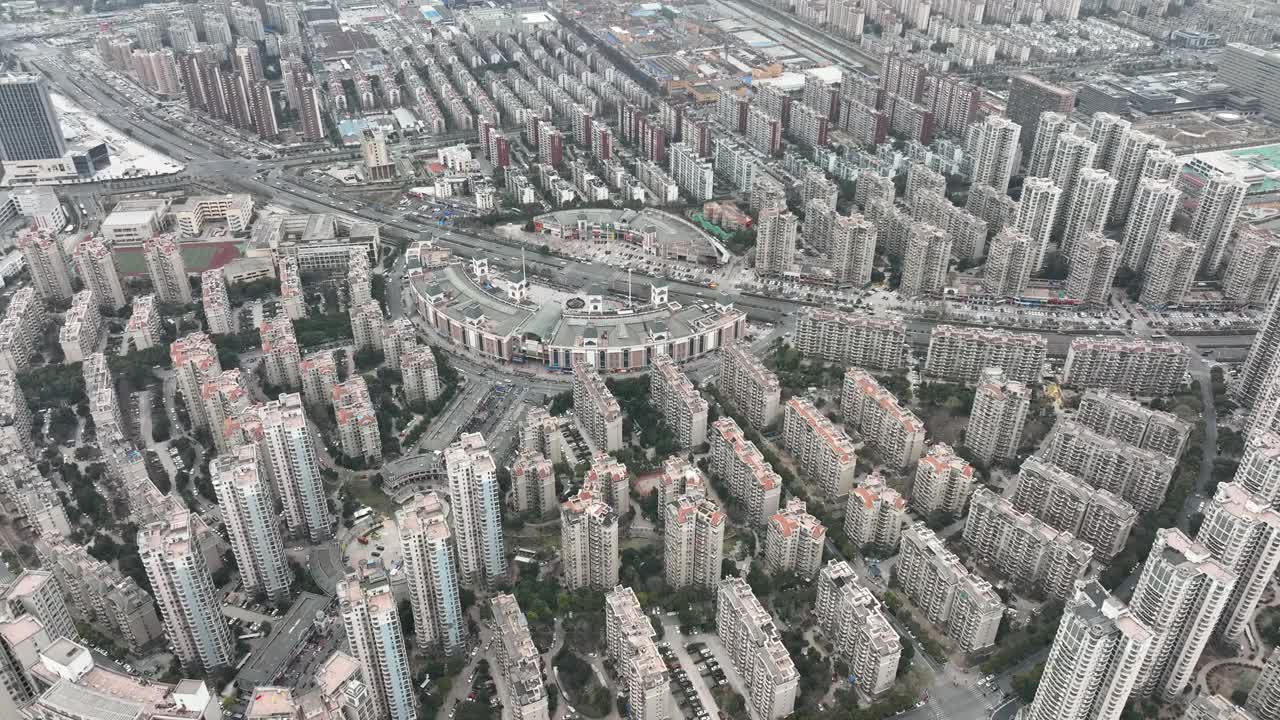 住宅区鸟瞰图视频素材