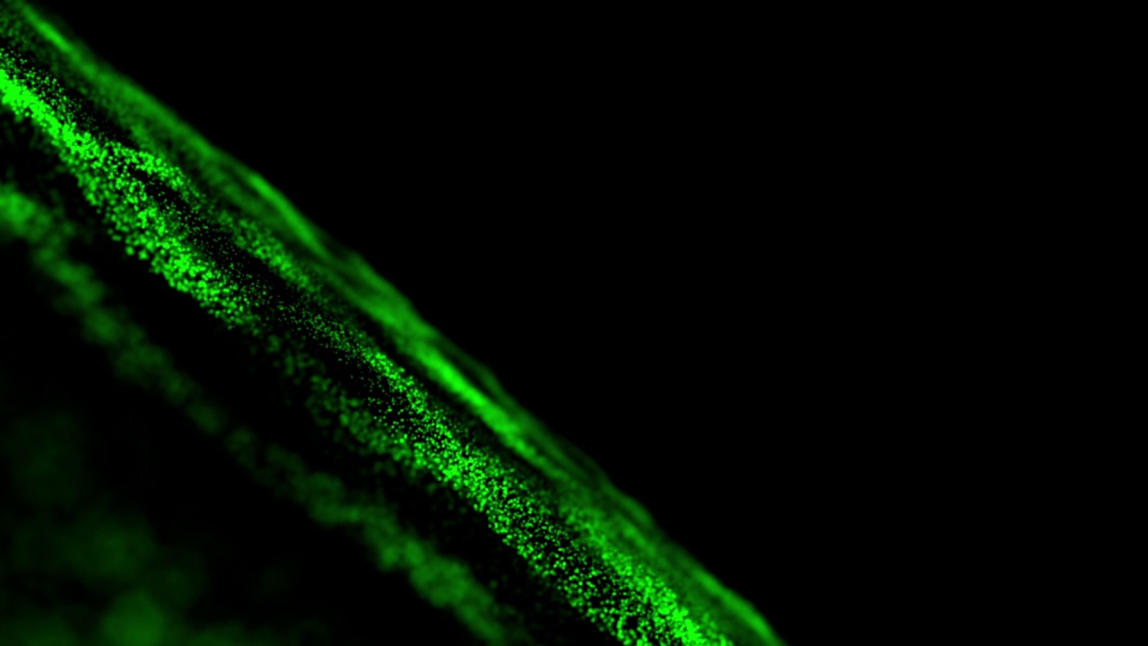 绿色粒子形式软循环背景股票视频-商业、金融、技术、未来、互联网、数据、光纤、头脑风暴、速度、无线、网络、移动、无缝股票视频的概念视频素材