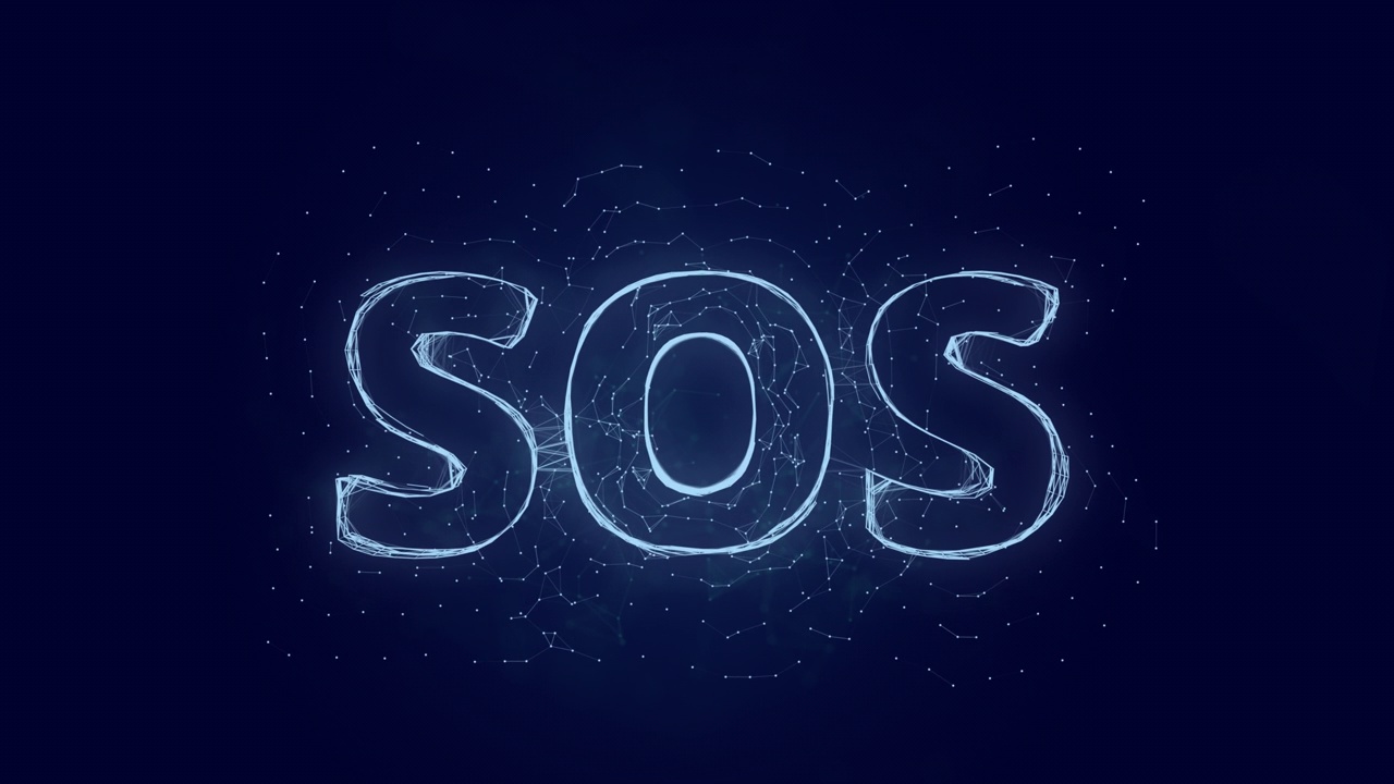 Sos文本。丛与文本sos。丛。4 k的视频视频素材