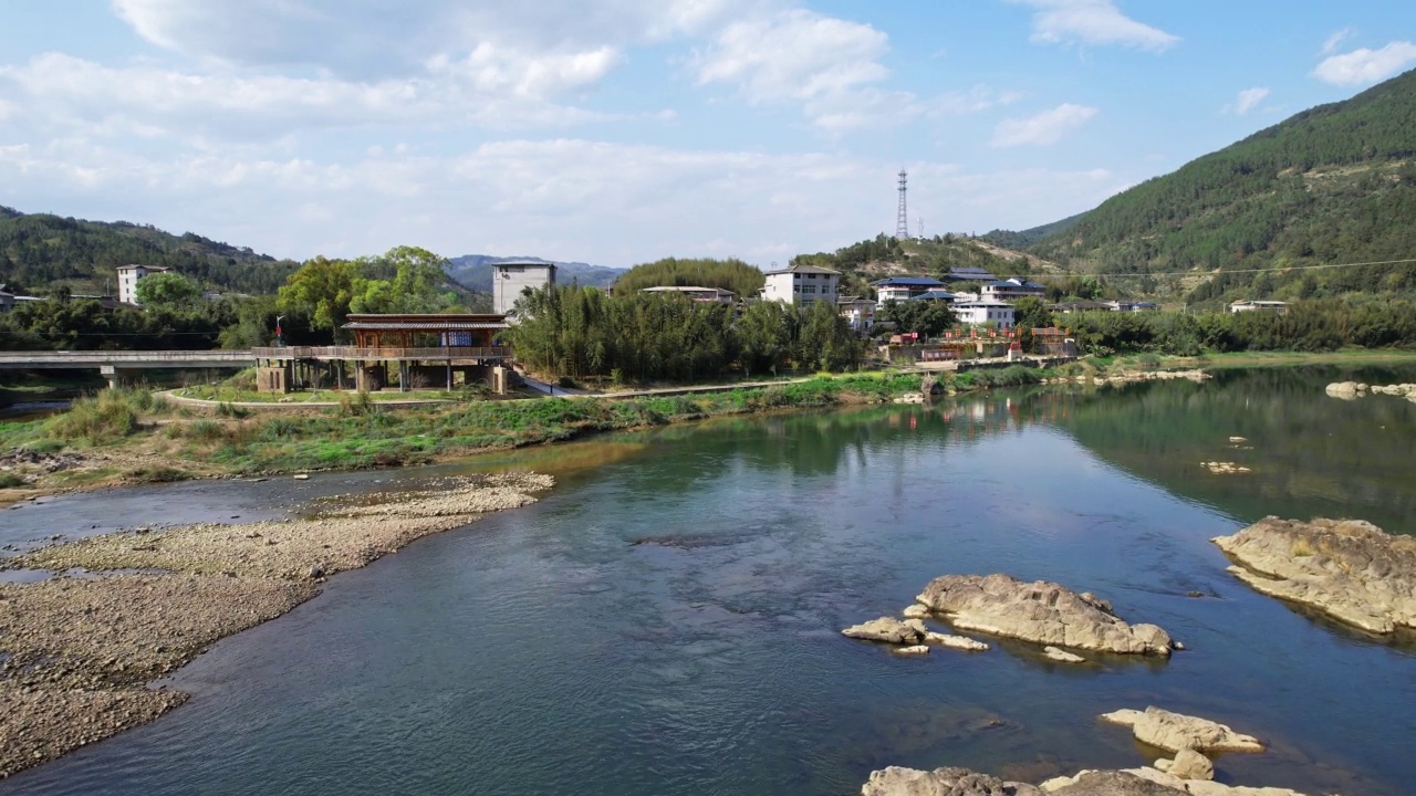 低空航拍，峡谷景观视频素材