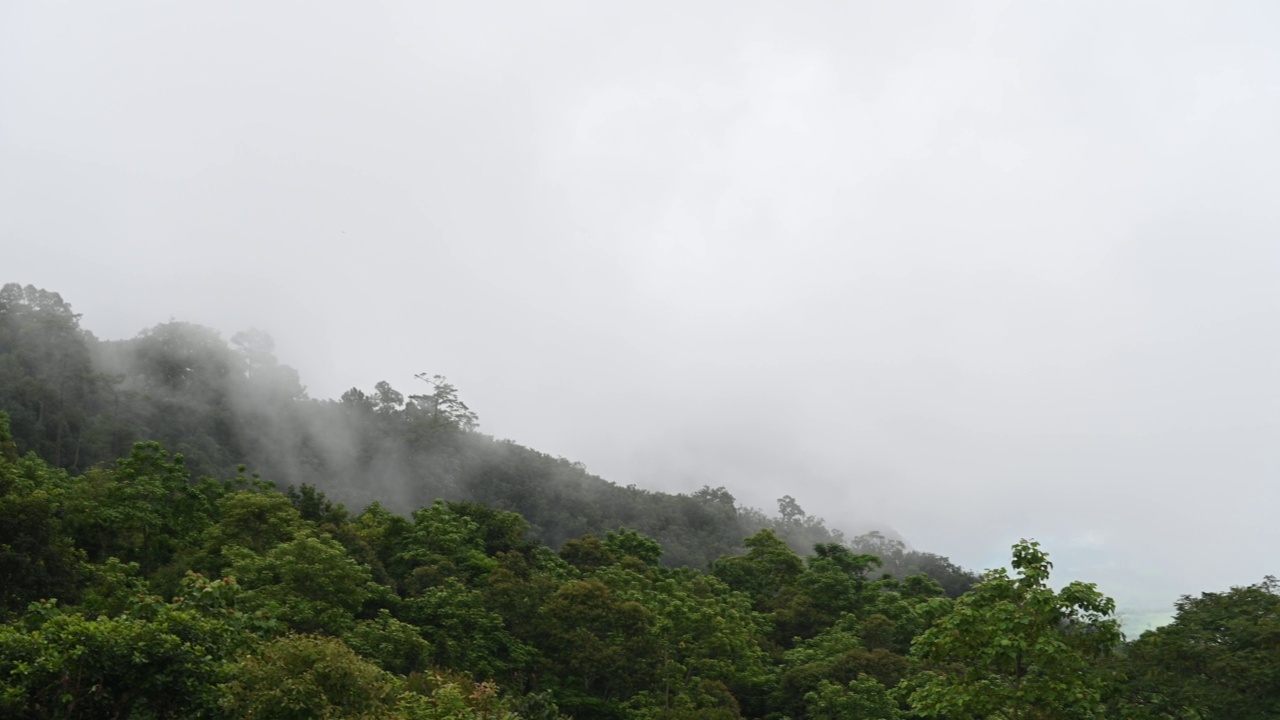 在大多数云HDR风格上的山景视频素材