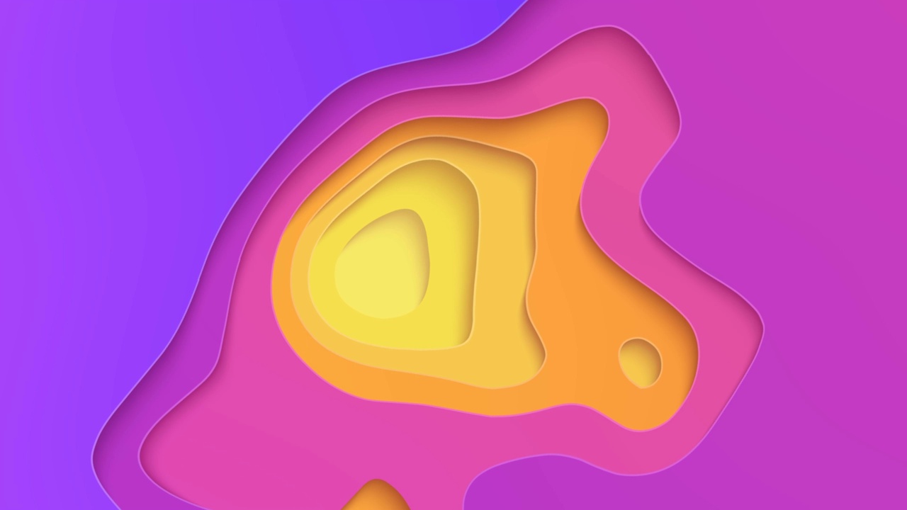 紫橘色剪纸动画。FullHD无缝循环视频素材