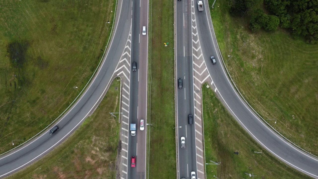 道路俯视图视频素材