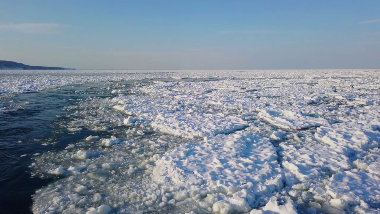 浮冰观光船视频素材