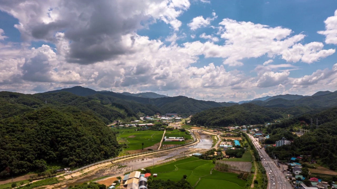 韩国京畿道加平郡的乡村风景视频素材