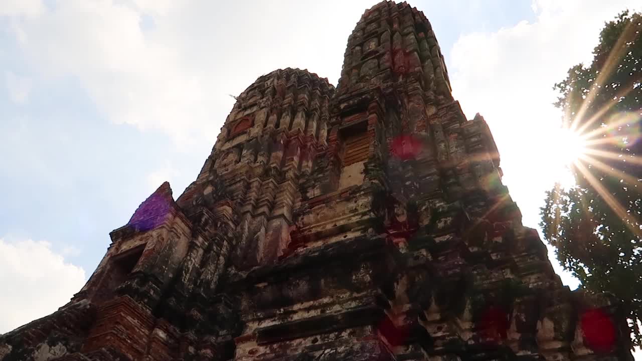 泰国大城府佛寺视频素材