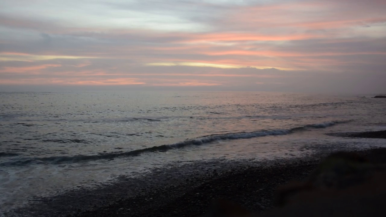 日落时的海景视频素材