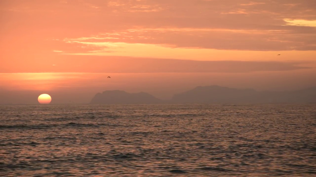 日落时的海景视频素材