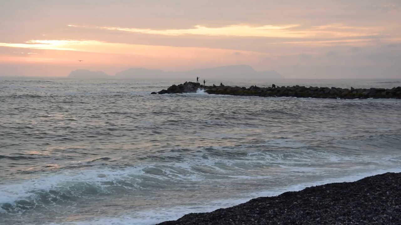 日落时的海景视频素材