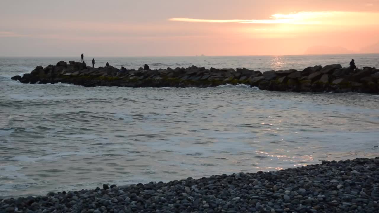 日落时的海景视频素材