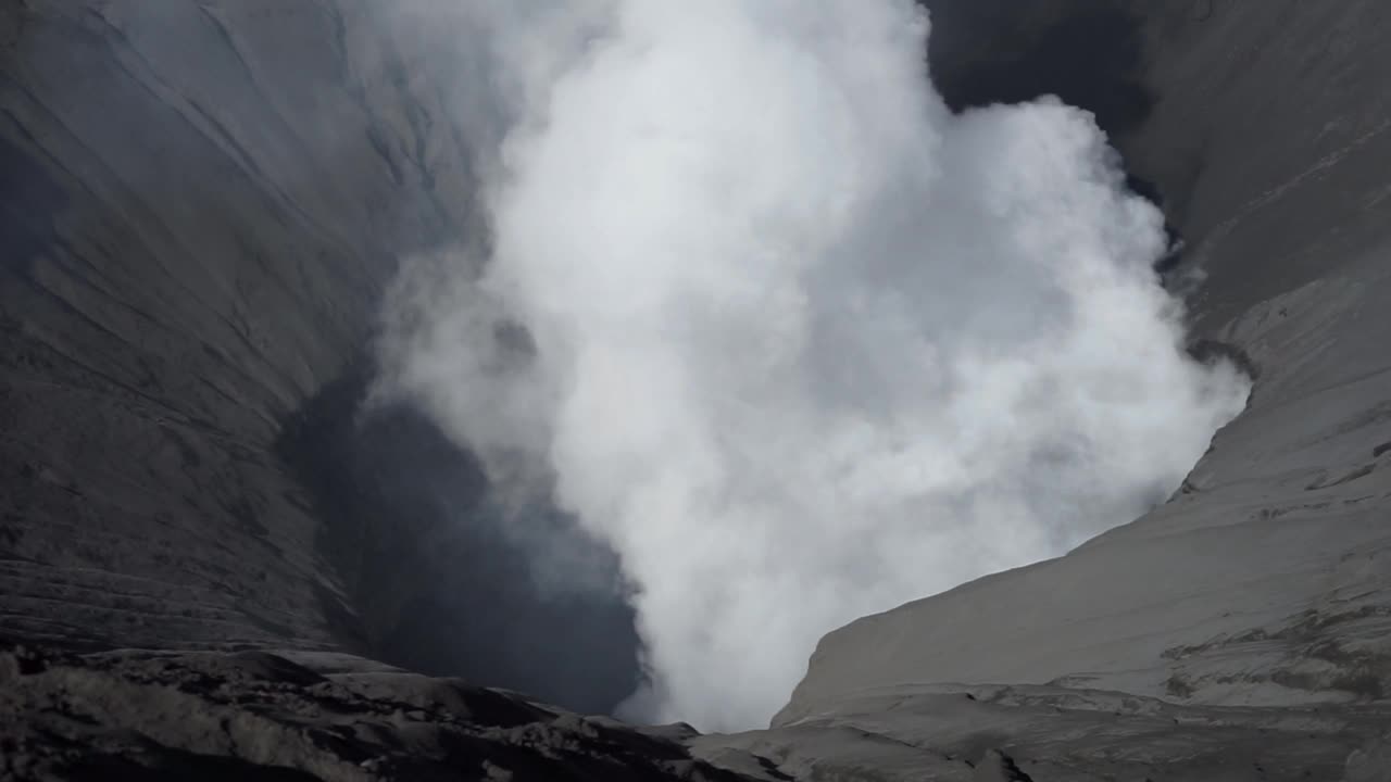 活火山，布罗默火山口和火山口。视频素材