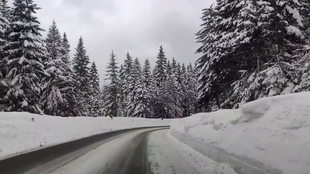 雪路视频素材