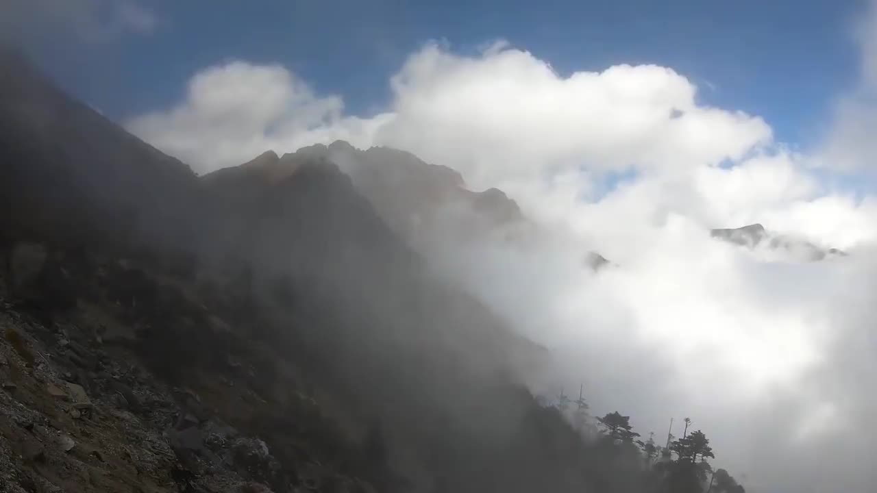 欧洲阿尔卑斯山脉，时光流逝，瑞士。视频素材