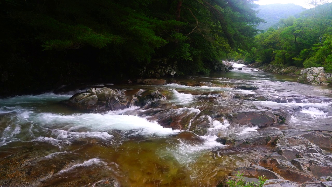 韩国全罗北道南原市智日山的达贡山谷视频素材