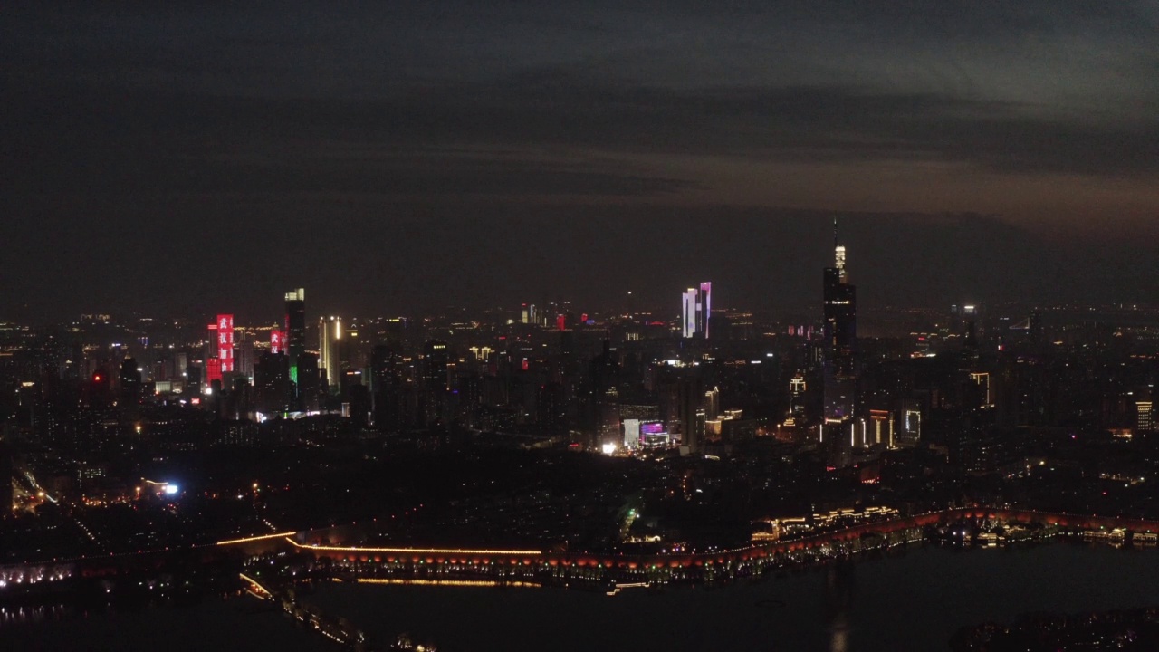 夜景湖畔视频素材