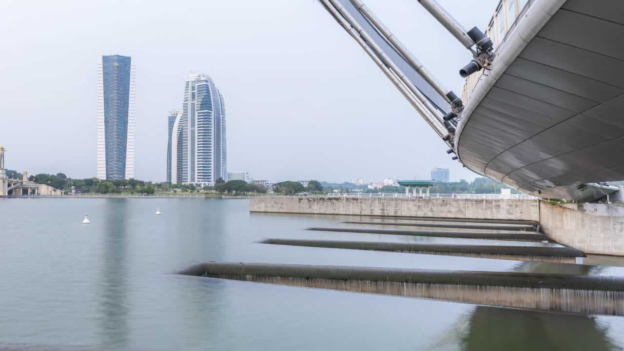 布特拉贾亚大坝的日落延时摄影视频素材