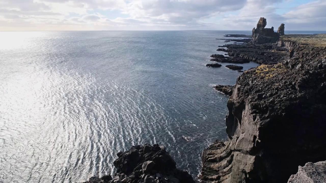 冰岛斯奈费尔斯火山国家公园，Londrangar View Point视频素材