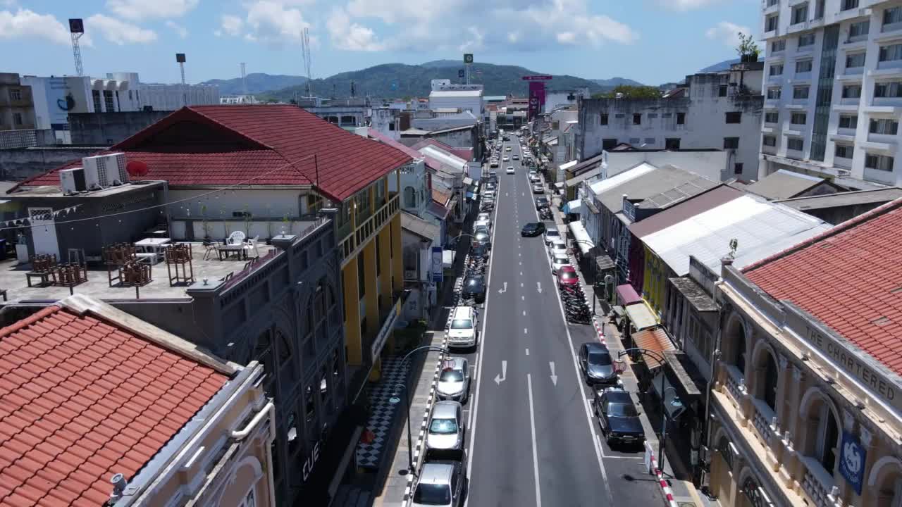 普吉岛钟楼地标，旧城，普吉岛，泰国视频素材