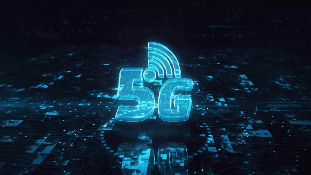 5G高速手机网络符号网络概念视频素材