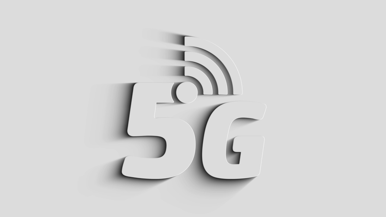 5G高速手机网络符号3d带阴影视频素材