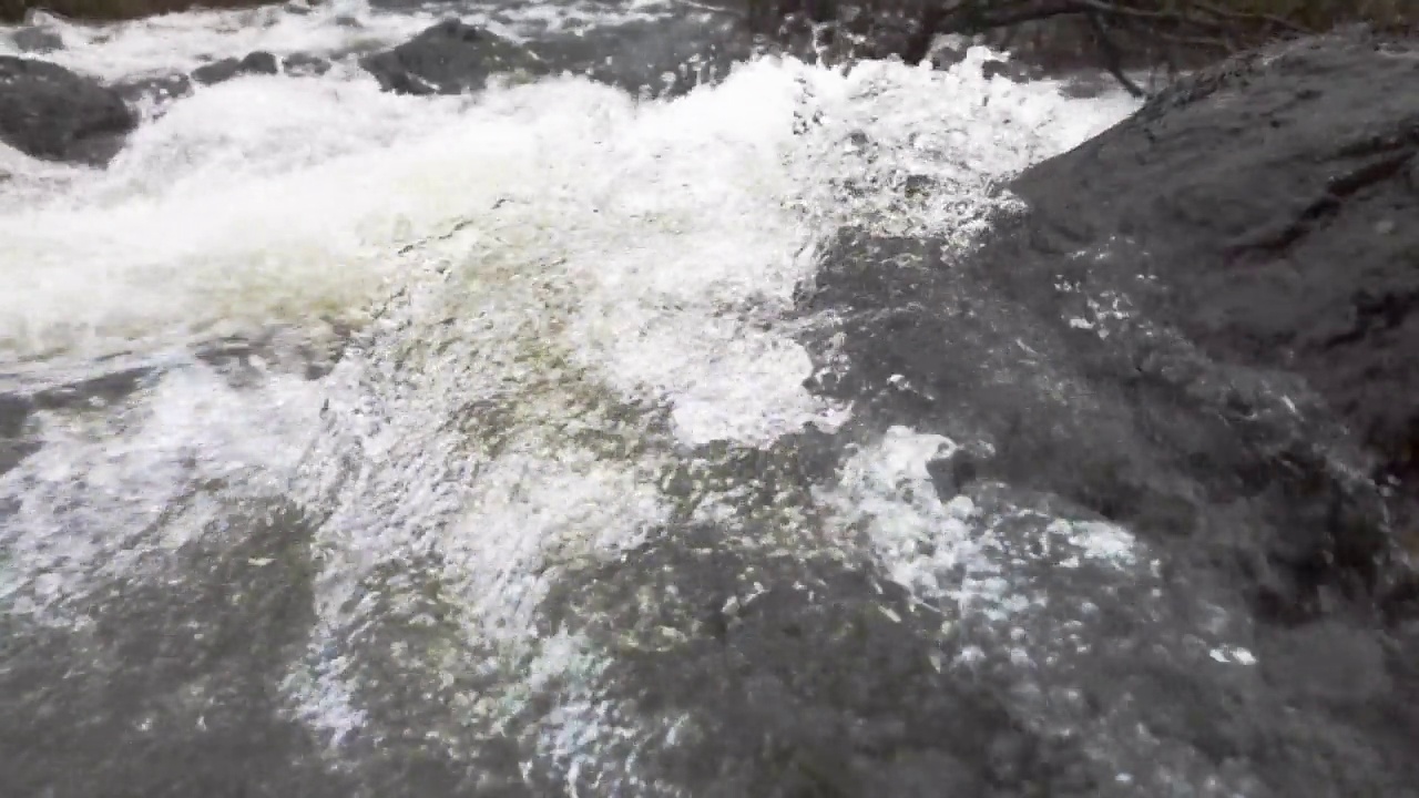 特写湍急的河水强劲视频素材