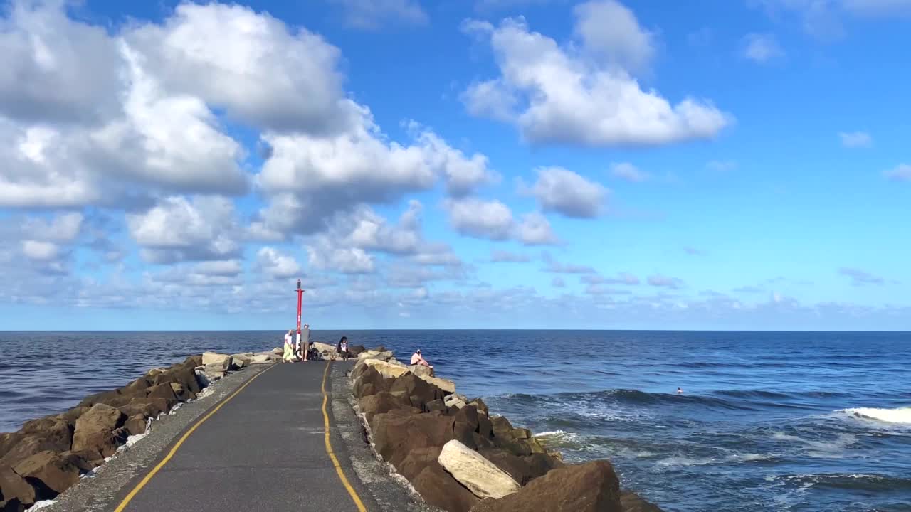 从海滨长廊360°海景视频素材