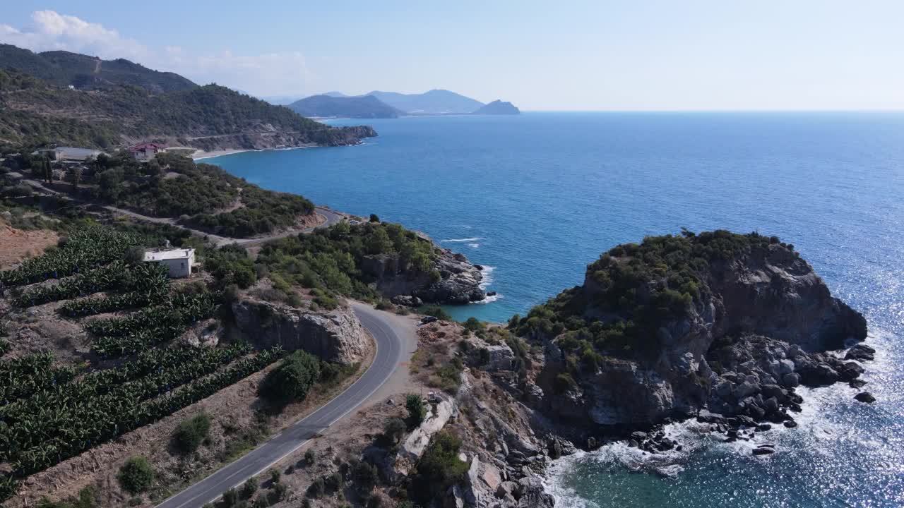 土耳其地中海沿岸山区视频素材