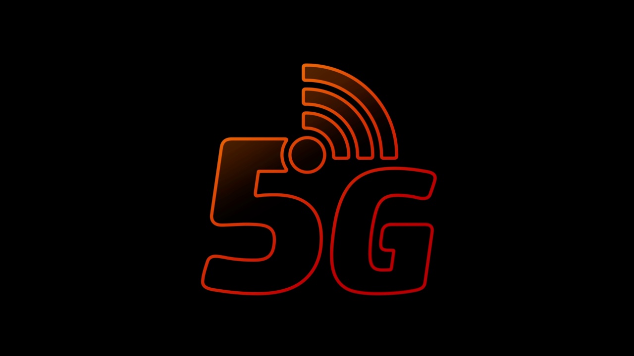 5G高速手机网络符号环概念视频素材